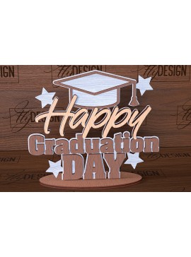 Σετ των 2 Intra απο ξύλο plywood 3mm-4mm πάχος - σταντ αποφοίτησης | Σχολείο Δίασταση 30x20 cm INTRAFABR-93694504