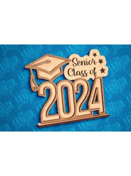 Σετ των 2 Intra απο ξύλο plywood 3mm-4mm πάχος - Graduation Stand Laser Cut |Σχέδιο Stand Δίασταση 30x20 cm INTRAFABR-93839447
