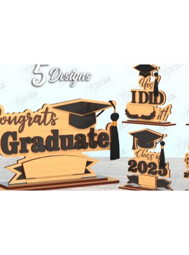 Σετ των 2 Intra απο ξύλο plywood 3mm-4mm πάχος - Πακέτο θήκης αποφοίτησης | CNC Δίασταση 30x20 cm INTRAFABR-118412225