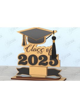 Σετ των 2 Intra απο ξύλο plywood 3mm-4mm πάχος - Φούντα αποφοίτησης | Grad 2025|CNC Δίασταση 30x20 cm INTRAFABR-118412182