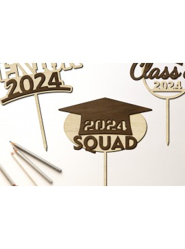 Σετ των 3 Intra απο ξύλο plywood 3mm-4mm πάχος - Graduation Toppers Σετ κομμένα πρότυπα Δίασταση 6x10 cm INTRAFABR-95689789