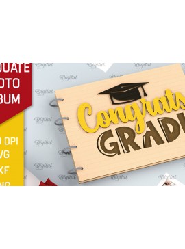 Σετ των 2 Intra απο ξύλο plywood 3mm-4mm πάχος - Αποφοίτηση Ξύλινο άλμπουμ φωτογραφιών με λέιζερ Δίασταση 30x20 cm INTRAFABR-97084356