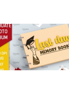 Σετ των 2 Intra απο ξύλο plywood 3mm-4mm πάχος - Αποφοίτηση Ξύλινο άλμπουμ φωτογραφιών με λέιζερ Δίασταση 30x20 cm INTRAFABR-97084401