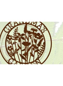 Σετ των 2 Intra απο ξύλο plywood 3mm-4mm πάχος -  περικοπής  Sign Garden Grandma Δίασταση 30x20 cm INTRAFABR-69190838