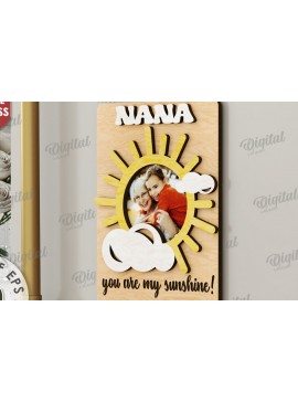 Σετ των 2 Intra απο ξύλο plywood 3mm-4mm πάχος - με μαγνήτη φωτογραφιών παππούδων και γιαγιάδων Δίασταση 30x20 cm INTRAFABR-112689654