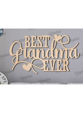 Intra απο ξύλο plywood 3mm-4mm πάχος - Σχέδιο κοπής με λέιζερ υπογράφουν παππούδες και γιαγιάδες Δίασταση 30x20 cm INTRAFABR-110764338