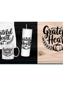 Σετ των 3 Intra απο ξύλο plywood 3mm-4mm πάχος - Grateful Heart  Laser Cut Δίασταση 20x20 cm INTRAFABR-109386123