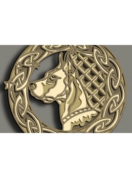 Intra απο ξύλο plywood 3mm-4mm πάχος -  Multilayer /Cut Great Dane Dog Δίασταση 30x20 cm INTRAFABR-66199477