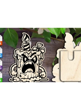 Σετ των 2 Intra απο ξύλο plywood 3mm-4mm πάχος - Δωροθήκη για τούρτα γενεθλίων Grumpy Δίασταση 20x20 cm INTRAFABR-93403358