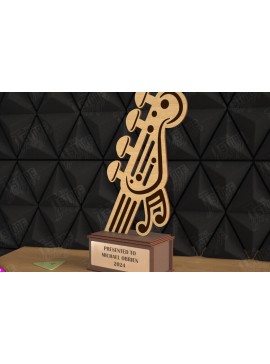 Σετ των 3 Intra απο ξύλο plywood 3mm-4mm πάχος - Βραβείο Κιθάρας Τρόπαιο | Προσωποποιημένη Ανταμοιβή Δίασταση 20x20 cm INTRAFABR-110850205