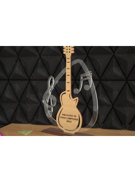 Σετ των 2 Intra απο ξύλο plywood 3mm-4mm πάχος - Βραβείο Κιθάρας Τρόπαιο | Προσωποποιημένη Ανταμοιβή Δίασταση 20x20 cm INTRAFABR-110850211