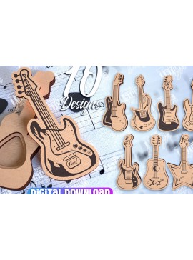 Σετ των 3 Intra απο ξύλο plywood 3mm-4mm πάχος - Πακέτο θήκης κιθάρας | Κάτοχος Επιλογών Δίασταση 20x20 cm INTRAFABR-113863255