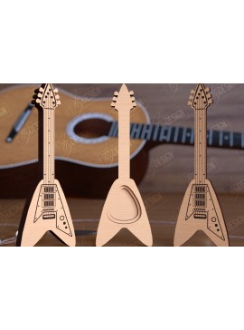 Σετ των 2 Intra απο ξύλο plywood 3mm-4mm πάχος - Θήκη επιλογής κιθάρας | Pick Box | Ιδέα δώρου Δίασταση 20x20 cm INTRAFABR-112698988