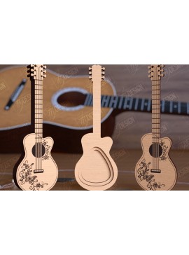 Σετ των 2 Intra απο ξύλο plywood 3mm-4mm πάχος - Θήκη επιλογής κιθάρας | Pick Box | Ιδέα δώρου Δίασταση 20x20 cm INTRAFABR-112698830