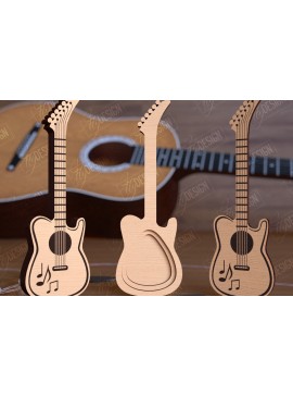 Σετ των 2 Intra απο ξύλο plywood 3mm-4mm πάχος - Θήκη επιλογής κιθάρας | Pick Box | Ιδέα δώρου Δίασταση 20x20 cm INTRAFABR-112698949