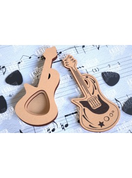 Σετ των 2 Intra απο ξύλο plywood 3mm-4mm πάχος - Θήκη κιθάρας |Θήκη επιλογής| Pick Box Δίασταση 20x20 cm INTRAFABR-113863148