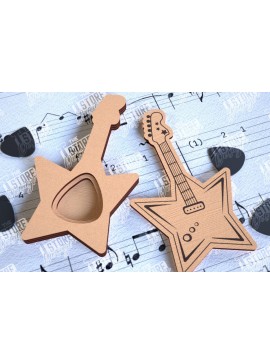 Σετ των 2 Intra απο ξύλο plywood 3mm-4mm πάχος - Θήκη κιθάρας |Θήκη επιλογής| Pick Box Δίασταση 20x20 cm INTRAFABR-113863182