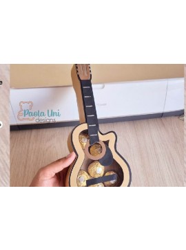 Σετ των 3 Intra απο ξύλο plywood 3mm-4mm πάχος - Κουτί σε σχήμα κιθάρας Δίασταση 15x15 cm INTRAFABR-98569608