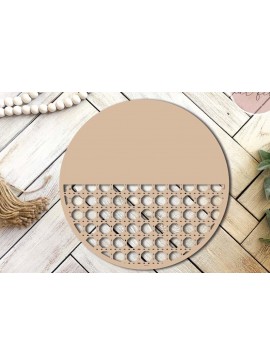 Σετ των 2 Intra απο ξύλο plywood 3mm-4mm πάχος - Half Circle Frame , Rattan Laser Δίασταση 20x25 cm INTRAFABR-71440113