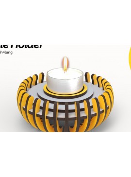 Σετ των 2 Intra απο ξύλο plywood 3mm-4mm πάχος - Θήκη ρεσώ μισής σφαίρας |  Δίασταση 20x20 cm INTRAFABR-90597266