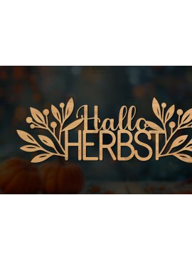 Σετ των 2 Intra απο ξύλο plywood 3mm-4mm πάχος - Hallo Herbst Autumn Wood Cut  Δίασταση 20x20 cm INTRAFABR-104009442