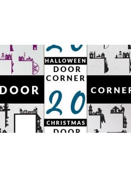 Σετ των 3 Intra απο ξύλο plywood 3mm-4mm πάχος - Γωνιακό σετ αποκριών και χριστουγεννιάτικων πορτών Δίασταση 15x15 cm INTRAFABR-39171909