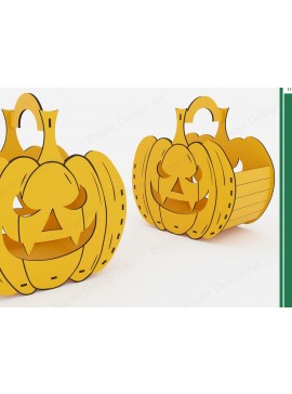 Σετ των 2 Intra απο ξύλο plywood 3mm-4mm πάχος - Αρχεία  Cut Laser Halloween Basket Δίασταση 220x130 cm INTRAFABR-79605155