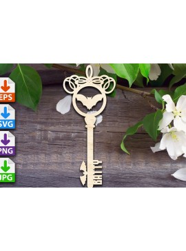 Σετ των 2 Intra απο ξύλο plywood 3mm-4mm πάχος - Κλειδί για το Halloween Bat Δίασταση 15x15 cm INTRAFABR-38364752