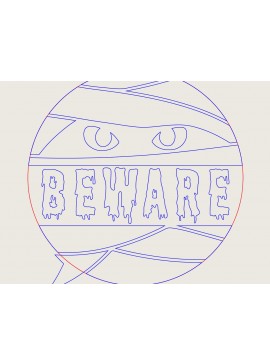 Σετ των 2 Intra απο ξύλο plywood 3mm-4mm πάχος - Απόκριες Προσοχή Καλωσόρισμα  Δίασταση 15x15 cm INTRAFABR-122246806