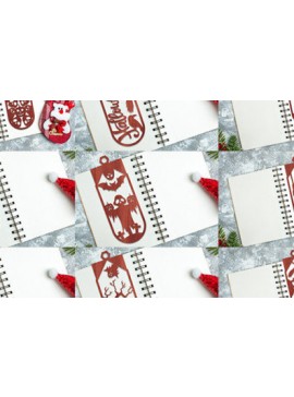 Σετ των 3 Intra απο ξύλο plywood 3mm-4mm πάχος - Πακέτο αποκοπής λέιζερ σελιδοδεικτών αποκριών Δίασταση 4x4 cm INTRAFABR-81644540