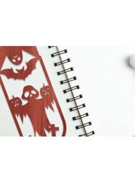 Σετ των 3 Intra απο ξύλο plywood 3mm-4mm πάχος - Απόκριες σελιδοδείκτης Laser Cut  Design Δίασταση 15x15 cm INTRAFABR-77943241