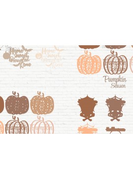 Σετ των 2 Intra απο ξύλο plywood 3mm-4mm πάχος - Halloween Bundle 3D Laser Cut Multilayer Δίασταση 15x15 cm INTRAFABR-19045103