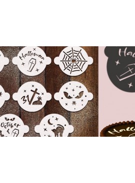 Σετ των 3 Intra απο ξύλο plywood 3mm-4mm πάχος - Στένσιλ για αποκριάτικες τούρτες/ κοπής/ Δίασταση 15x15 cm INTRAFABR-38899868