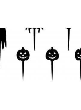 Σετ των 2 Intra απο ξύλο plywood 3mm-4mm πάχος - Τοπέρ για τούρτα Halloween. Κόψιμο με λέιζερ κολοκύθας Δίασταση 15x15 cm INTRAFABR-36132234