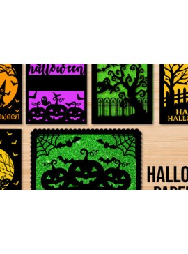 Σετ των 2 Intra απο ξύλο plywood 3mm-4mm πάχος - Πακέτο αποκοπής με λέιζερ καρτών αποκριών Δίασταση 15x15 cm INTRAFABR-79243554