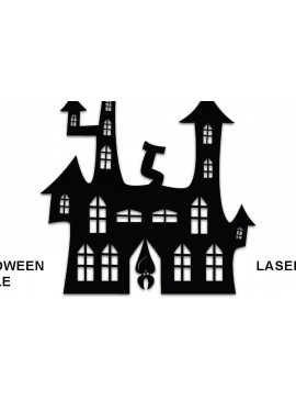 Σετ των 2 Intra απο ξύλο plywood 3mm-4mm πάχος - Halloween Castle  |  κοπής με λέιζερ Δίασταση 15x15 cm INTRAFABR-36360065