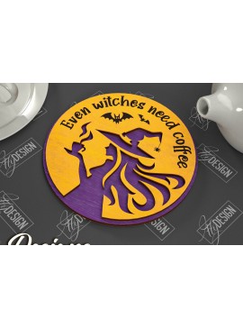 Σετ των 2 Intra απο ξύλο plywood 3mm-4mm πάχος - Σουβέρ αποκριών | Κύπελλο σουβέρ πρότυπο Δίασταση 15x15 cm INTRAFABR-103710803