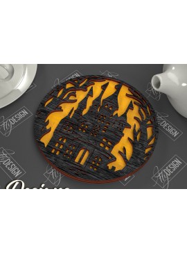 Σετ των 3 Intra απο ξύλο plywood 3mm-4mm πάχος - Σουβέρ αποκριών | Κύπελλο σουβέρ πρότυπο Δίασταση 15x15 cm INTRAFABR-103710976