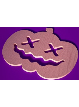 Σετ των 2 Intra απο ξύλο plywood 3mm-4mm πάχος - Σουβέρ για Halloween Cut Laser  Δίασταση 15x15 cm INTRAFABR-75899176