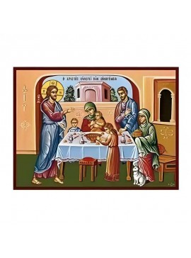 Σετ των 2 Εικόνα Ορθοδοξίας με περίγραμμα χρυσό σε ξύλο Φλαμουρίας  με  βάση Εικόνα Χριστός Ευλογεί την οικογένεια Χειροποίητη Ελληνορθόδοξη , Κρεμαστή πλάκα βυζαντινής τέχνης, χριστιανική τέχνη Διάσταση 10x7 cm (3,9 x 2,8 ίντσες) INTRAEK-670783