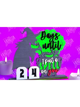 Σετ των 2 Intra απο ξύλο plywood 3mm-4mm πάχος - Πρότυπο ημερολογίου αντίστροφης μέτρησης αποκριών Δίασταση 15x15 cm INTRAFABR-103931670