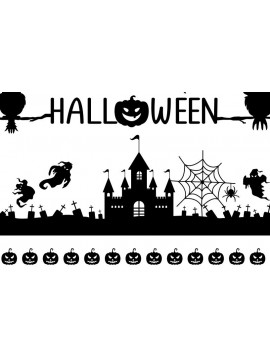 Σετ των 2 Intra απο ξύλο plywood 3mm-4mm πάχος - Αποκριάτικο   Δίασταση 20x20 cm INTRAFABR-19018021