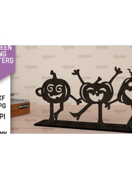 Σετ των 2 Intra απο ξύλο plywood 3mm-4mm πάχος - Χορευτικοί χαρακτήρες αποκριών με λέιζερ Δίασταση 15x15 cm INTRAFABR-105223449