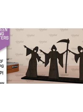 Σετ των 2 Intra απο ξύλο plywood 3mm-4mm πάχος - Χορευτικοί χαρακτήρες αποκριών με λέιζερ Δίασταση 15x15 cm INTRAFABR-105223565