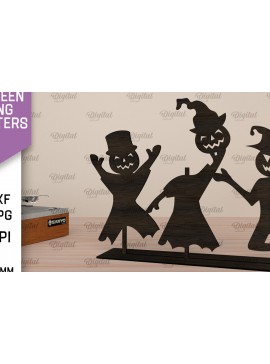 Σετ των 2 Intra απο ξύλο plywood 3mm-4mm πάχος - Χορευτικοί χαρακτήρες αποκριών με λέιζερ Δίασταση 15x15 cm INTRAFABR-105223620