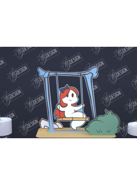 Σετ των 2 Intra απο ξύλο plywood 3mm-4mm πάχος - Διακόσμηση αποκριών | 3D σκηνή αποκριών Δίασταση 15x15 cm INTRAFABR-104059360