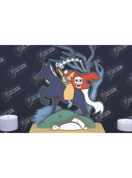 Σετ των 2 Intra απο ξύλο plywood 3mm-4mm πάχος - Διακόσμηση αποκριών | 3D σκηνή αποκριών Δίασταση 15x15 cm INTRAFABR-104059343