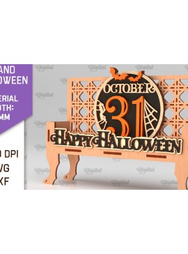Σετ των 2 Intra απο ξύλο plywood 3mm-4mm πάχος - Halloween Decor . Halloween  Δίασταση 15x15 cm INTRAFABR-104815094