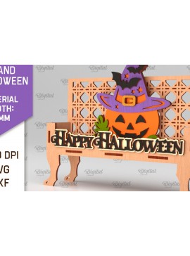 Σετ των 2 Intra απο ξύλο plywood 3mm-4mm πάχος - Halloween Decor . Halloween  Δίασταση 15x15 cm INTRAFABR-104815124
