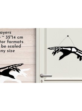 Intra απο ξύλο plywood 3mm-4mm πάχος - Halloween Decor Cut Laser, Skeleton  Δίασταση 40x50 cm INTRAFABR-39057331